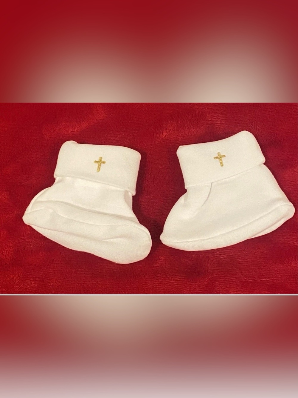 NEW Socks Baby Girls Boys Cross Baptism Christening Communion Ankle Socks